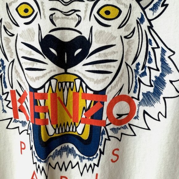 Kenzo White Tiger T-Shirt Women S/M - Picture 3 of 6